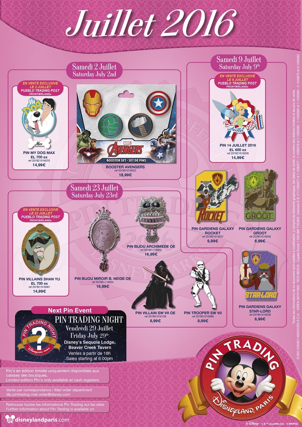 64 - [Vente - Recherche] pin's disney / pin trading  (TOPIC UNIQUE) - Page 8 AFFICHE-JULY-2016