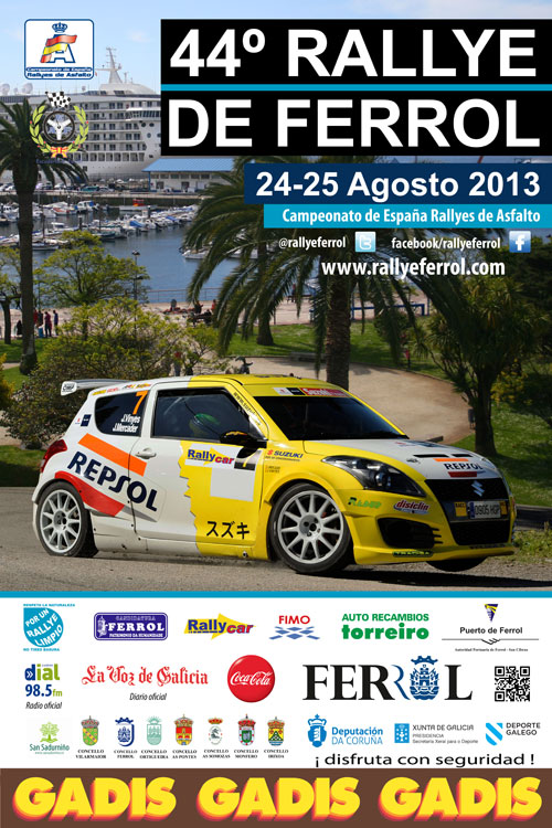 44º Rallye de Ferrol [24-25 Agosto] Cartel-44rallyeferrol