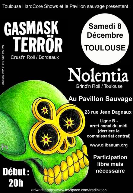 [Toulouse] Samedi 8 Décembre : GASMASK TERROR + NOLENTIA Gt081207