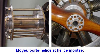 Helice 4 pales en bois Moyeux