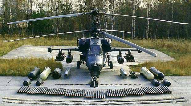 Hélicoptères de combats Ka50weapons