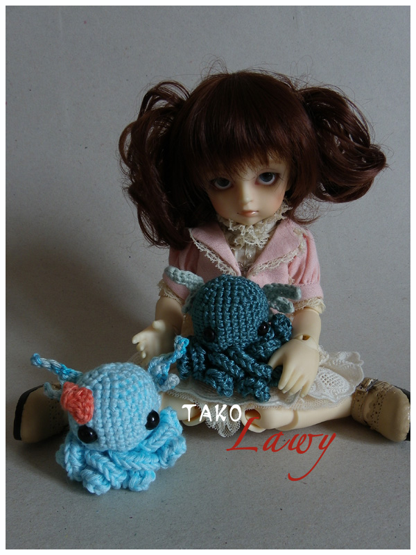 Tako Lawy - Petites peluches au crochet pour BJD Octopus018