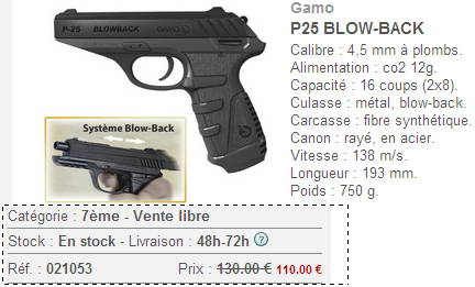 Blowback Gamo's Cap289