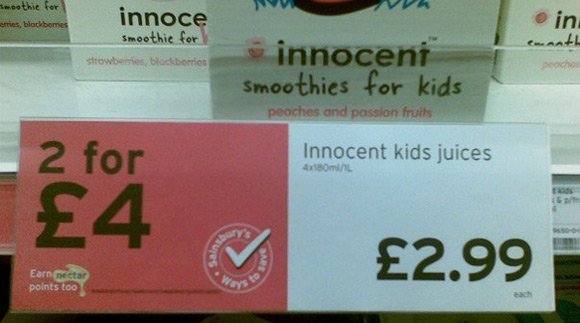 Sainsbury's, for those extra special days. Kids_juices