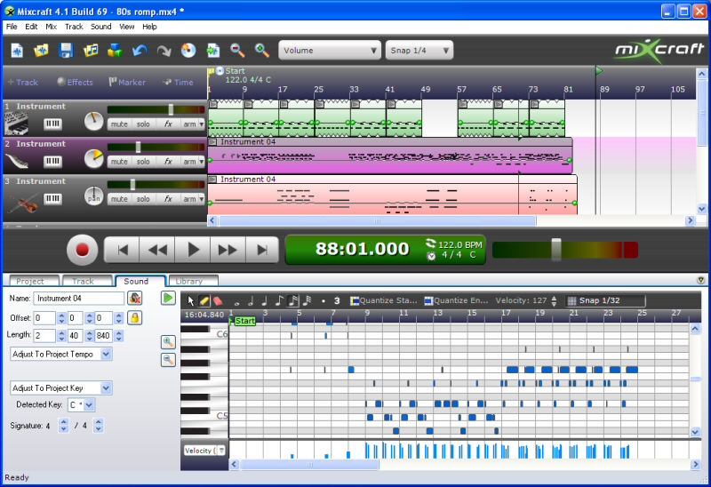 برنامج Mixcraft-4 المتخصص فى الهندسه الصوتيه كامل + الكيجن Acoustica_mixcraft4