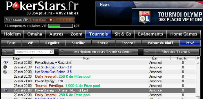 Mot de passe PokerStrategy OMAHA Hi Lo Pot Limit sur PokerStars PokerStars.fr_PLO_H-L