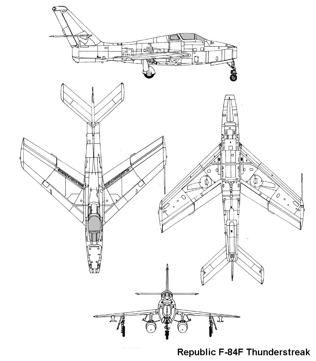 جميع الطائرات الحربية التى أستخدمت من أطراف الحرب - 2 (البريطانية ، والفرنسية ، والأسرائيلية ، و المصرية)   F84f_3v