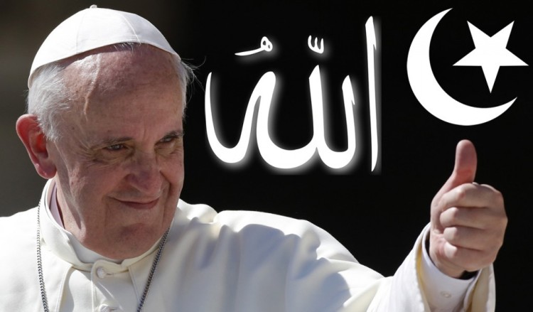 WITH FRIENDS LIKE EL POPO, WHO NEEDS SATAN Pope-Islam-e1461514432895