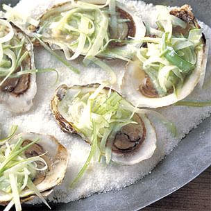 Oysters on the Half Shell with Apple-Horseradish Slaw Img11l