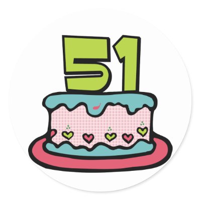 NUEVO CUMPLEAÑOS 51_year_old_birthday_cake_sticker-p217660071046387662qjcl_400