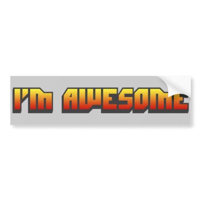 Funny stuff. Im_awesome_bumper_sticker-p128526227440126949trl0_400