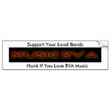 MusicRVA, Honk If You Love RVA Music, Support Y... Car Bumper Sticker