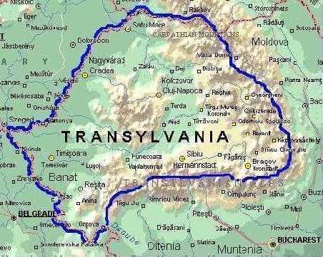 10 Tempat Paling Misterius di Dunia Transylvania-map