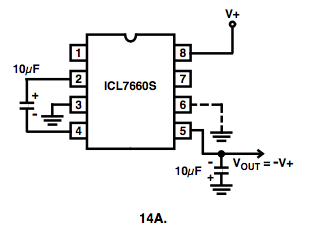 Fabrication d'un convertisseur de tension -5V pour moins de 3 euros. 7660