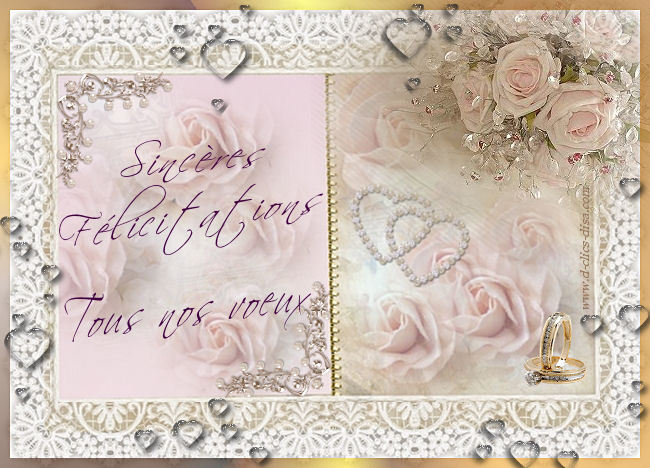 Carte de félicitation de mariage. Carte-felicitations-mariage-theme-roses-d-clics-disa