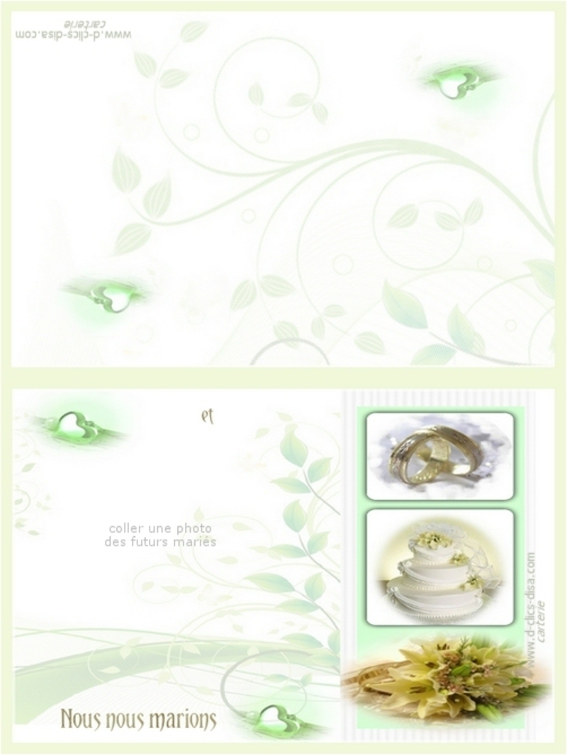 Carte de félicitation de mariage. Faire-part-mariage-a-imprimer-gratuit-tendance-d-clics-disa