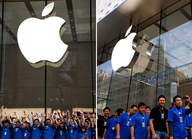 Consumidores fazem fila para abertura de loja da Apple em Xangai 02zlojaprontaa