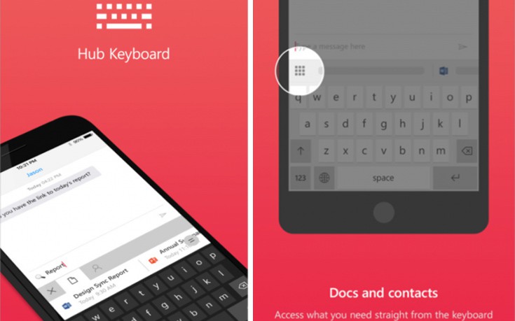 Το Hub Keyboard της Microsoft έγινε διαθέσιμο στο iPhone Fsdfsd