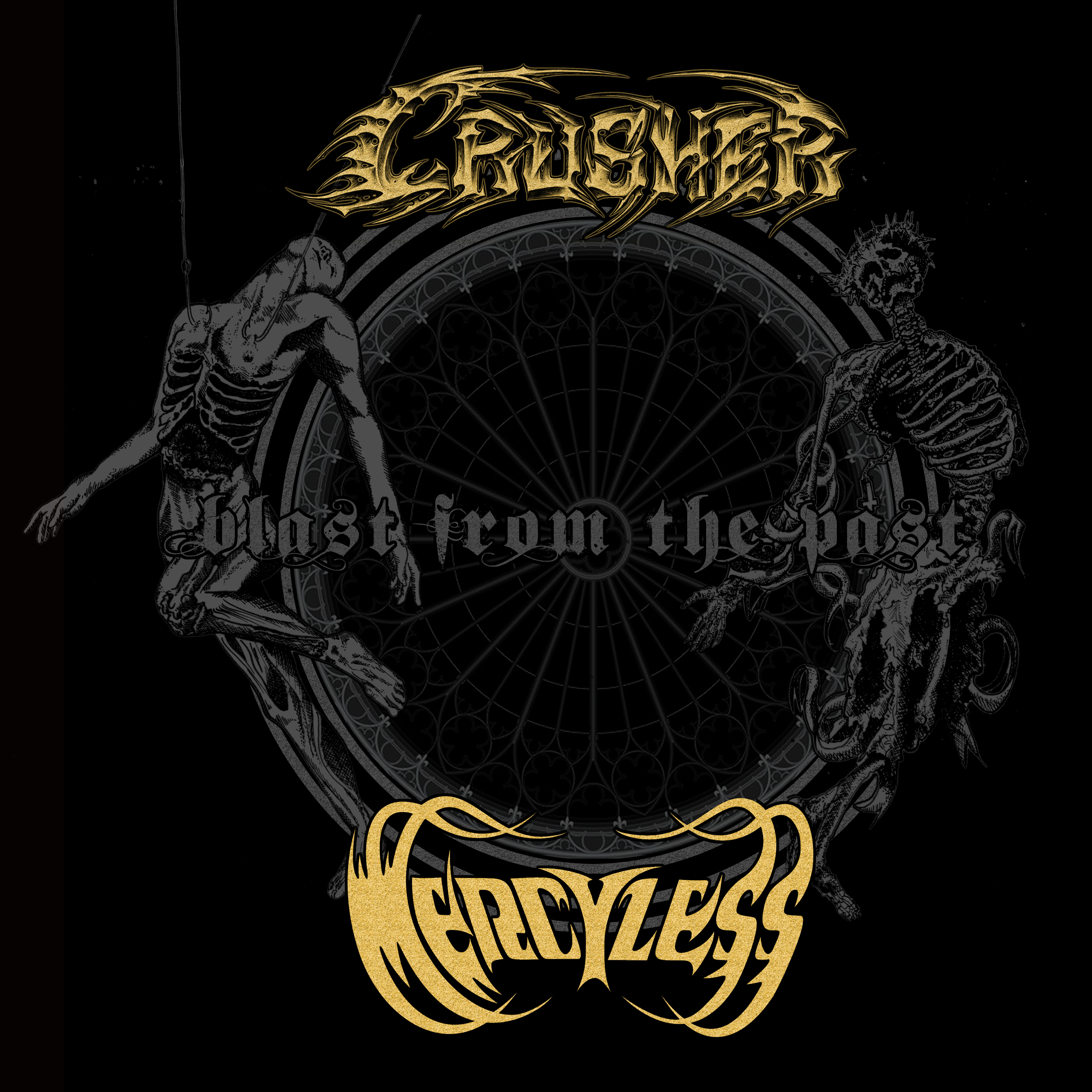 MERCYLESS/ CRUSHER "Blast from the Past" split LP BOX_COVER