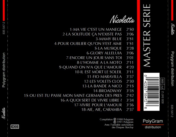 Nicoletta - Master Serie Nicoletta_back