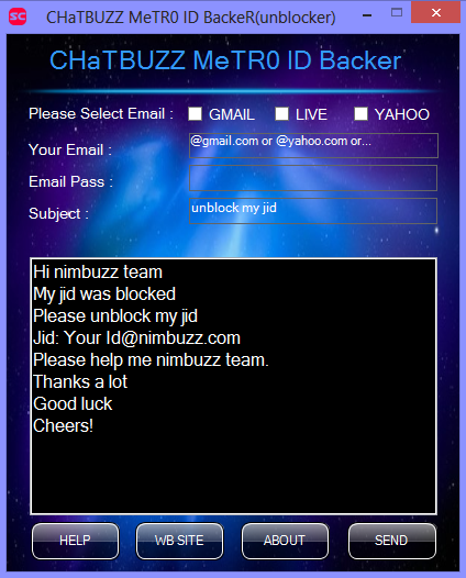  CHaTBUZZ MeTR0 ID BackeR(unblocker) Id_backer