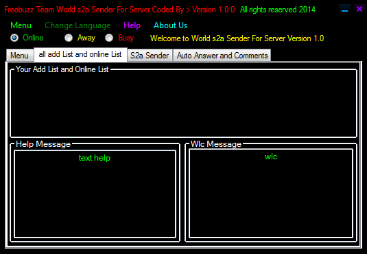 Freebuzz Team World s2a Sender For Server Version 1.0.0 0231212