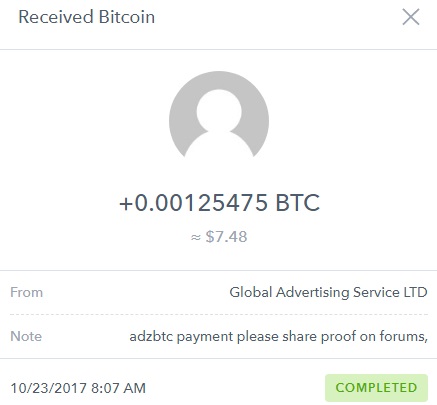 AdzBtc - Payment proofs Adzbtcpayment