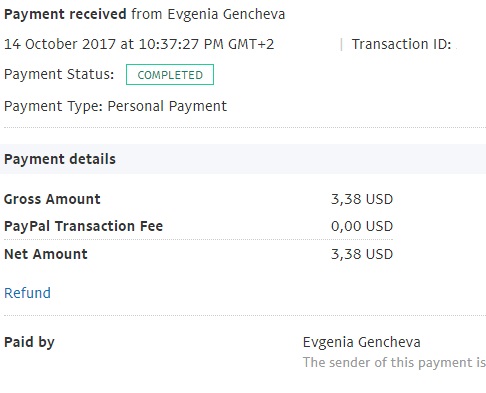 1st payment from SmartBux ( $3,38 ) Smartbuxpayment