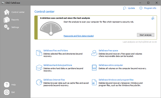 O&O SafeErase Professional / Workstation / Server 12.0 Build 34 Image