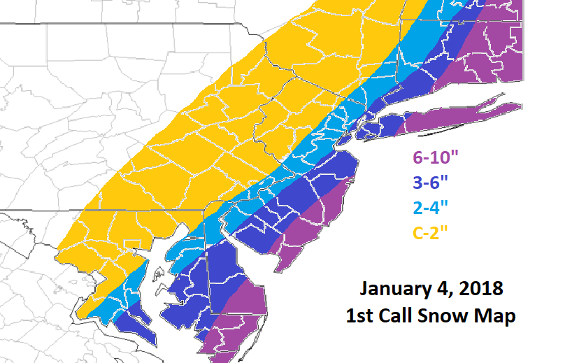 January 4th Snowstorm: 1st Call Snow Map Jan_4_snow_map