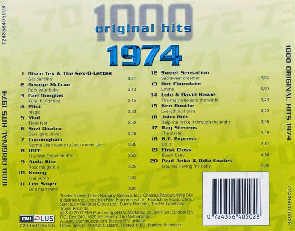 1000 Original Hits 1960-1999  Image