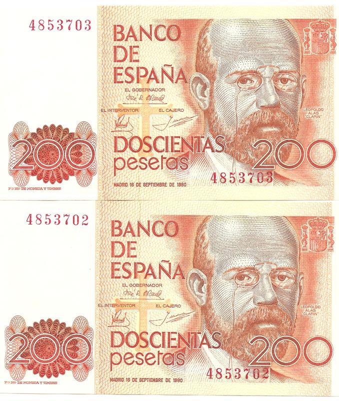 El billete español favorito de nuestra coleccion. Image