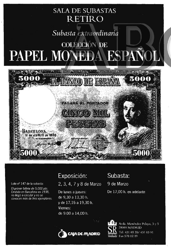 céspedes - 500 pesetas de 1878 Pablo de Céspedes (sus mil caras) Subasta_retiro