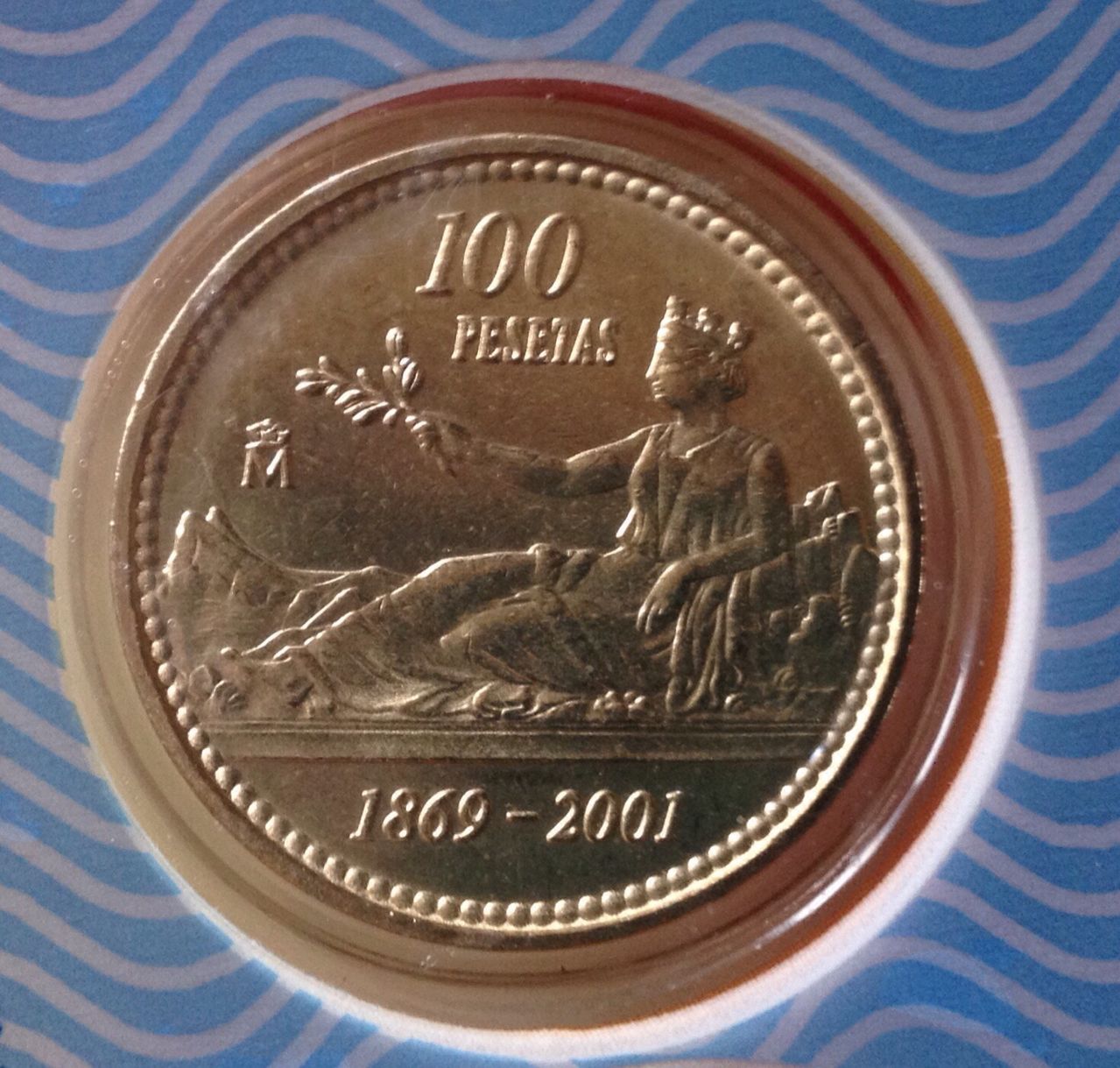 100 pesetas 2001 Juan Carlos I Image