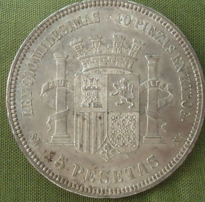 5 pesetas 1870 Image2