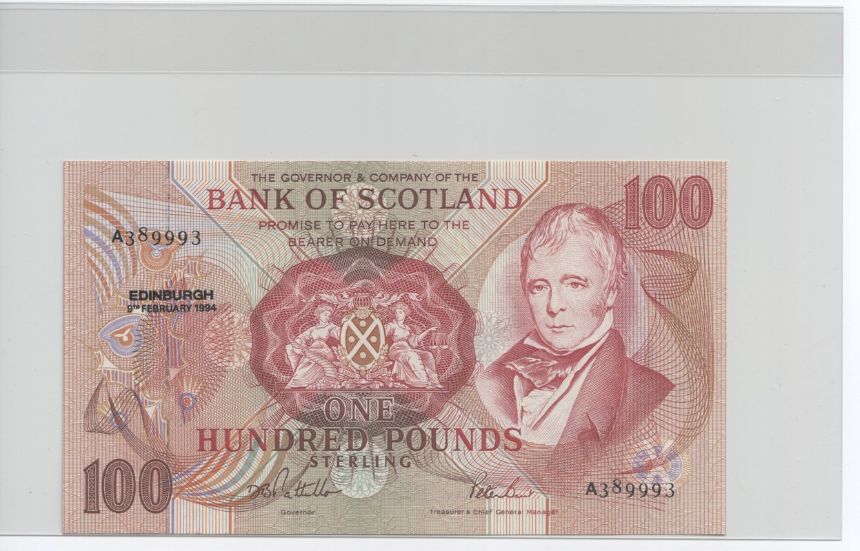 100 Libras Bank of Scotland 1994 Bs100