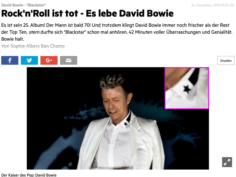 Wem sie sich verschrieben haben Bowie