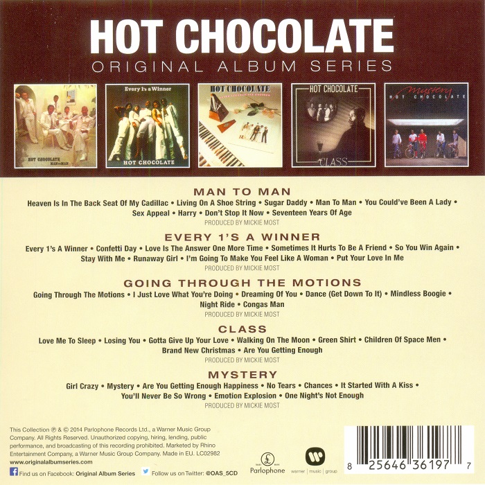 Hot Chocolate - (5CD Box Set) Original Album Series 320 Back