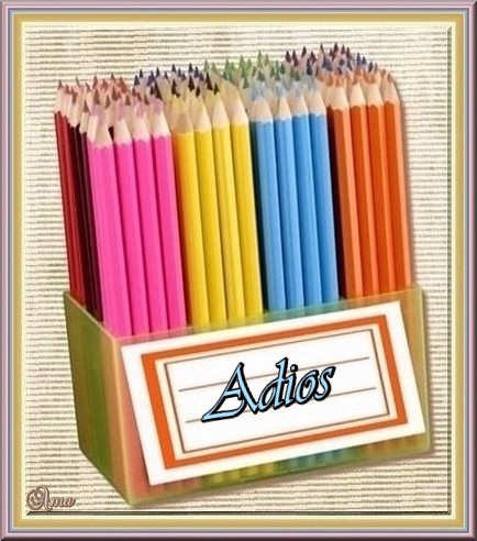 Caja con Lapices de Colores  ADIOS