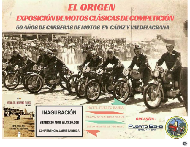 EXPOSICION DE MOTOS CLASICAS DE COMPETICION, PLAYA VALDELAGRANA, PUERTO DE SANTA MARIA (CA) 2_cartel_Sin_t_tulo