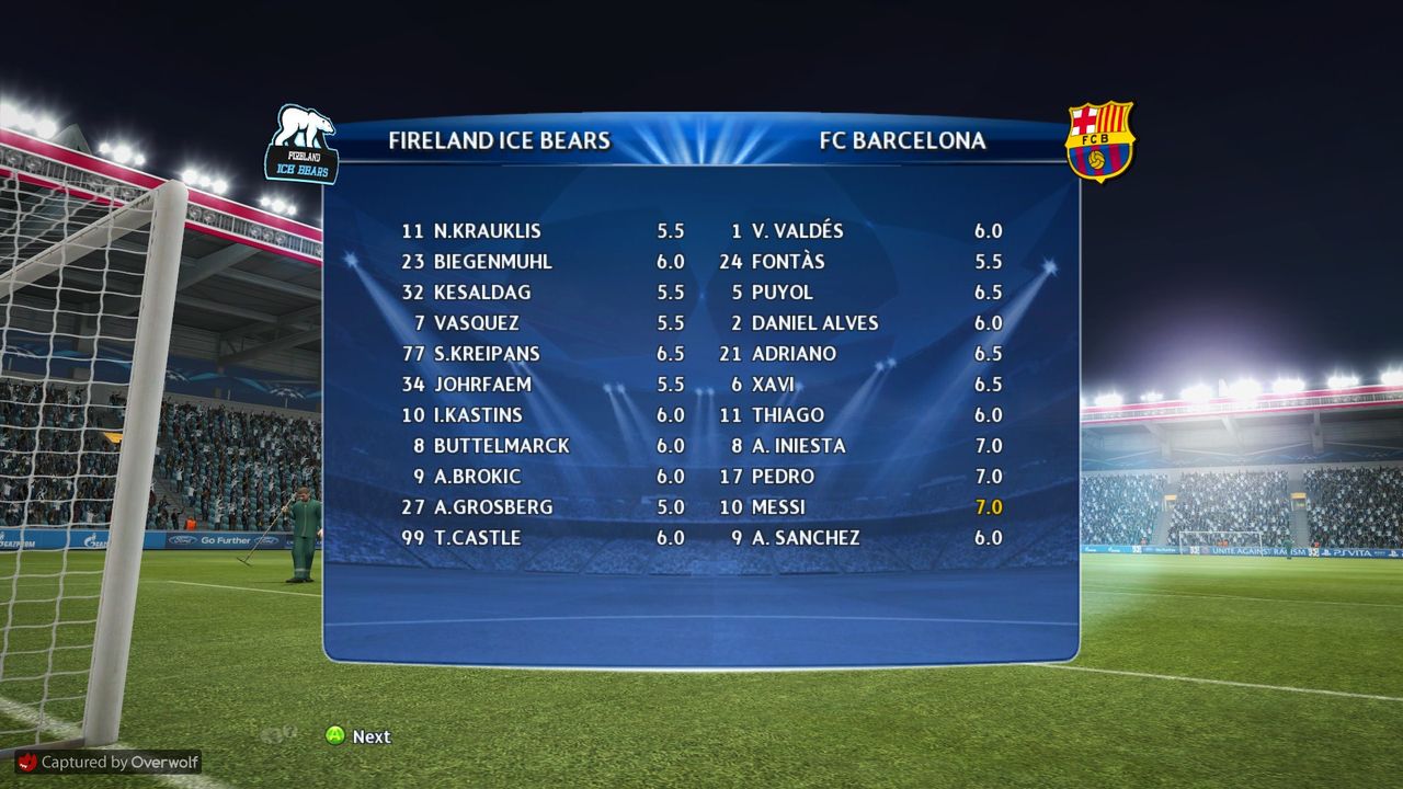 GM30 Fireland Ice Bears - FC Barcelona, GM31 Phoenix PSC - Panathinaikos Pro_Evolution_Soccer_2013_12_28_2014_16_33_55