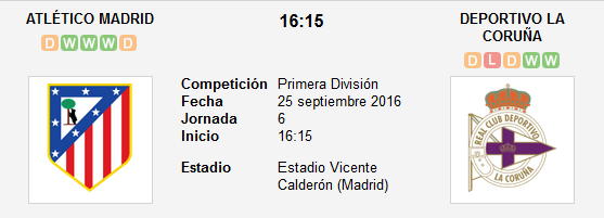 Atlético de Madrid - Deportivo de la Coruña. Jornada 6.(HILO OFICIAL) Image