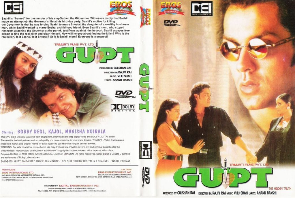 GUPT: THE HIDDEN THRUT (1.997) con KAJOL + Vídeos Musicales + Jukebox + Sub. Inglés + Online Poster