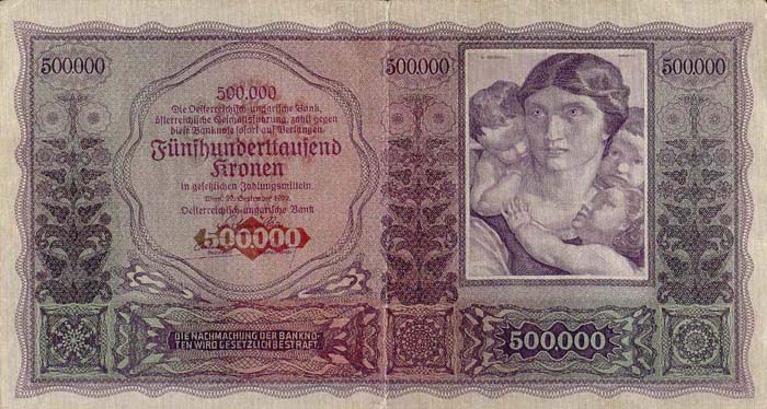 50000 Coronas Austria, 1922 P84_Vs