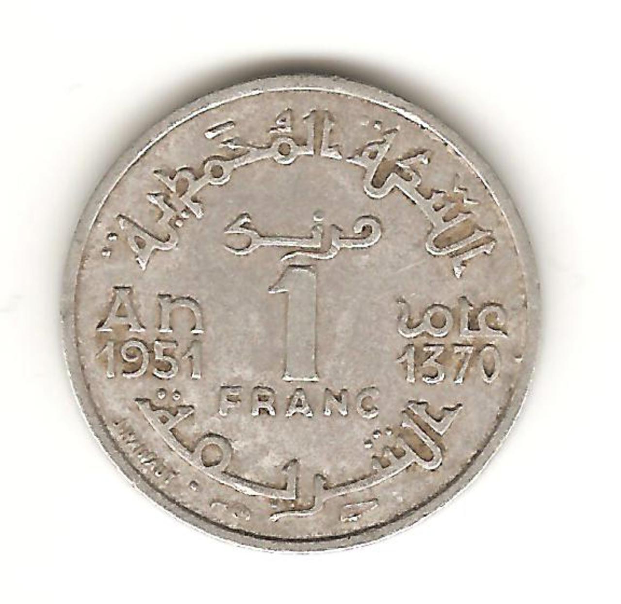 1 franco de 1951 Marruecos Image