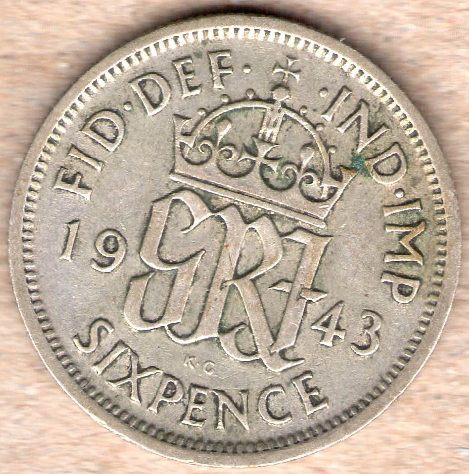 6 Pence. Gran Bretaña. 1943. Img055