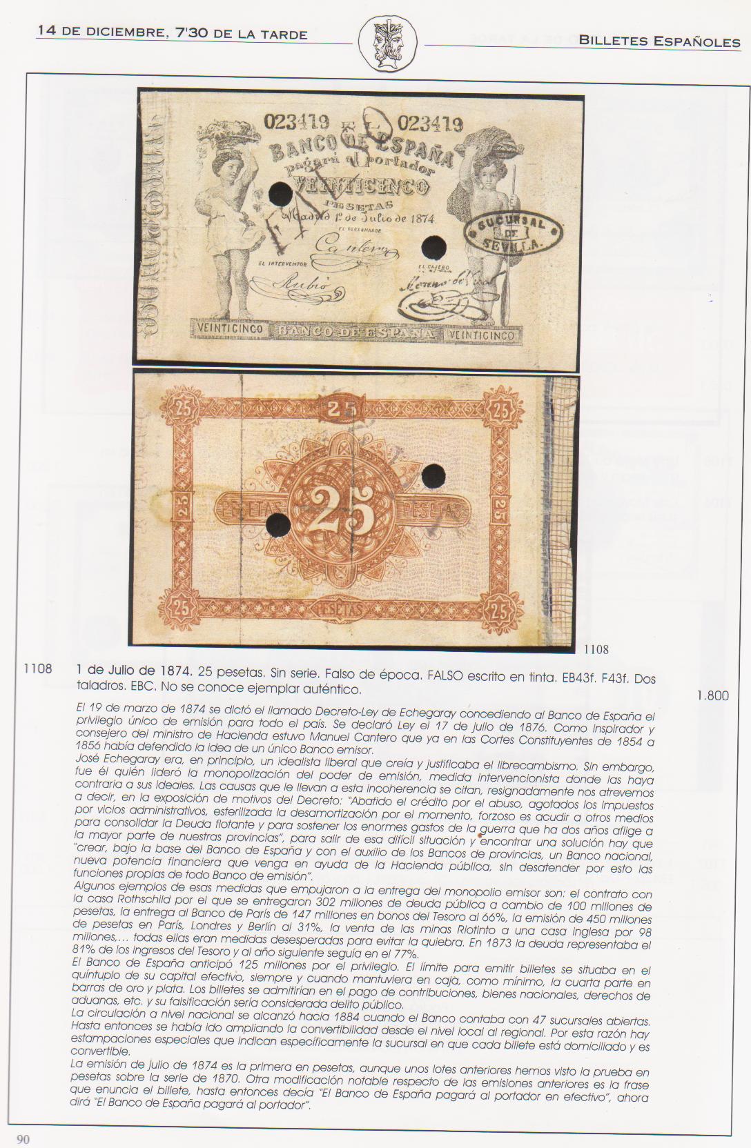 Los billetes mas escasos. 25_pesetas_1874