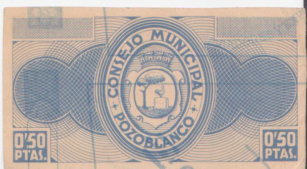 50 Céntimos Pozoblanco 1937 (Sin numerar) Pozoblanco_0_50_pts_rev