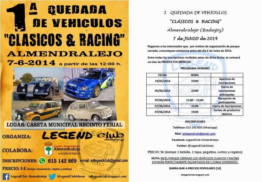 I QUEDADA DE VEHÍCULOS "CLASICOS & RACING" ALMENDRALEJO (BA) 10329319_1415996352011741_3495541557936355896_n