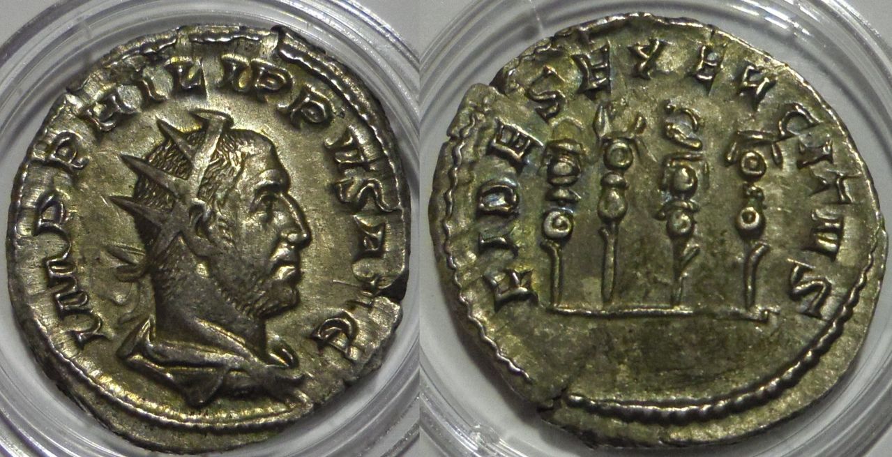Antoniniano. Filipo I. 248-249. Roma. FIDES EXERCITVS. IMGP3761